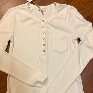 Ladies lightweight outdoor jersey cream colored top